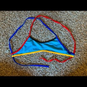 Multi color Jolyn tie back suit top